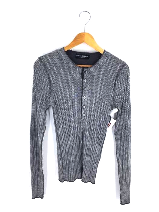 DOLCE&GABBANA(ドルチェアンドガッバーナ) インサイドアウト ヘンリーネックL/S TEE メンズ EUR：46