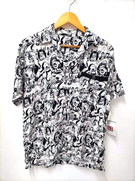 USED古着(ユーズドフルギ) 総柄レーヨン開襟シャツ メンズ JPN:S