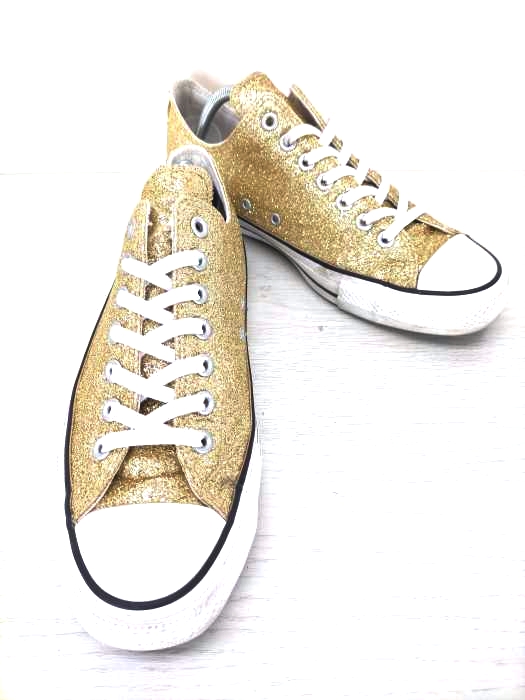 コンバース CONVERSE REACT ALL STAR 100 GLITTER OX ゴールドラメ メンズ CONVERSE：8 1/2