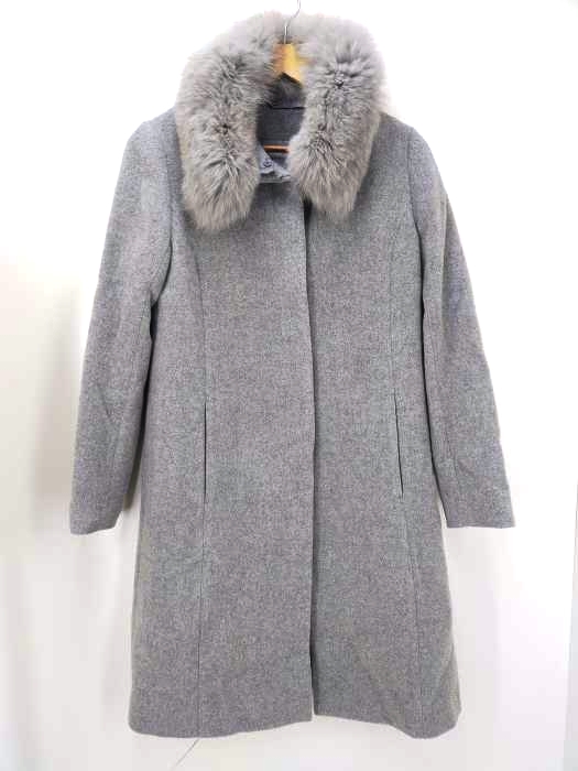 BARNEYS NEWYORK(バーニーズニューヨーク) ファー付き ウールコート レディース JPN：38