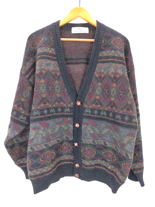 ユーズドフルギ USED古着 {{MARKS&SPENCER}} STMICHEL  イタリア製 クルミボタン カーディガン メンズ  M