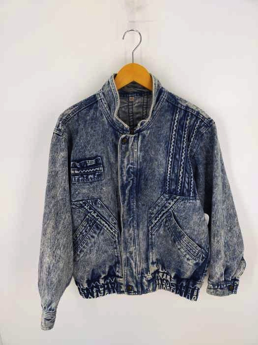 ユーズドフルギ USED古着 {{HANG-LEE}} ケミカルウォッシュ デニムトラッカージャケット メンズ import：S