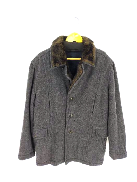 スピワック SPIEWAK ウールシルク Thinsulate ファーハーフコート メンズ import：L