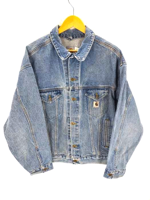 カーハート Carhartt 80S ワンポイントロゴ デニムトラッカージャケット メンズ JPN：L