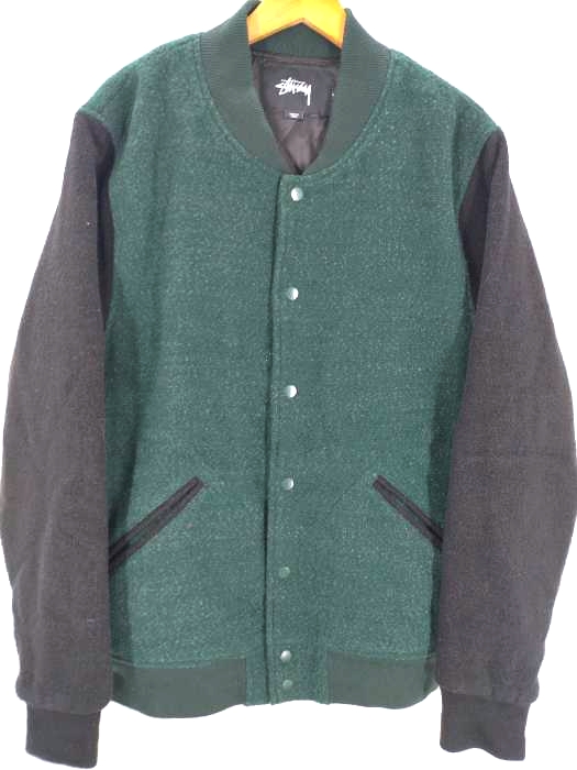 ステューシー Stussy 背面刺しゅう ブルゾンジャケット バイカラー メンズ import：L