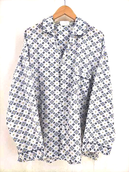 フルーツオブザルーム FRUIT OF THE LOOM パジャマシャツ 開襟シャツ 柄 メンズ JPN：L