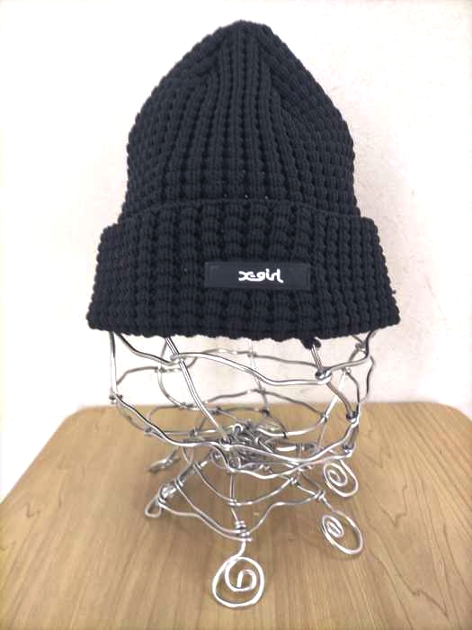 X-girl(エックスガール) RUBBER BOX LOGO KNIT CAP レディース ONE SIZE