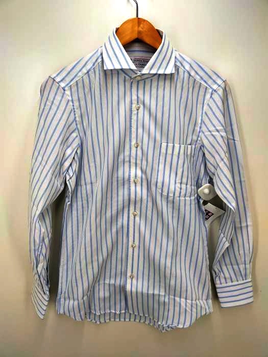THOMAS MASON for FAIRFAX(トーマスメイソンフォーフェアファクス) ワイドカラーストライプドレスシャツ メンズ JPN：S