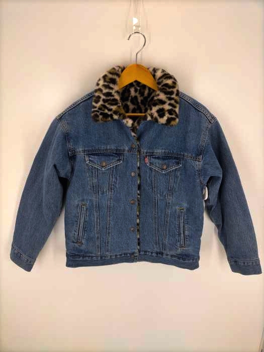 Levis(リーバイス) リバーシブル レオパードファー ダッドトラッカージャケット レディース JPN：XS