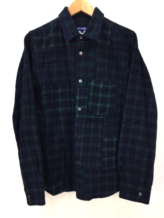 JUNYA WATANABE COMME des GARCONS MAN(ジュンヤワタナベコムデギャルソンマン) AD2007 再構築ウールシャツ メンズ  SS