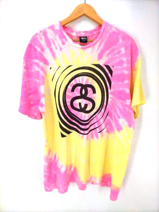 Stussy(ステューシー) 黒タグ メキシコ製 タイダイ SSリンク ビッグサイズ プリントTシャツ メンズ import：XL