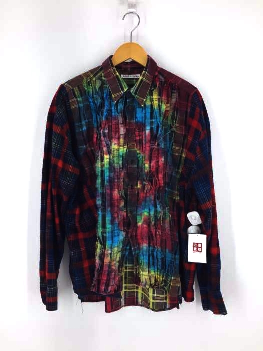 rebuild by needles(リビルドバイニードルズ) TIE DYE RIBBON WIDE SHIRT タイダイ 再構築シャツ メンズ ONE SIZE