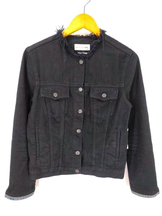 RAG&BONE(ラグアンドボーン) USA製 カットオフノーカラーデニムジャケット レディース import：XS