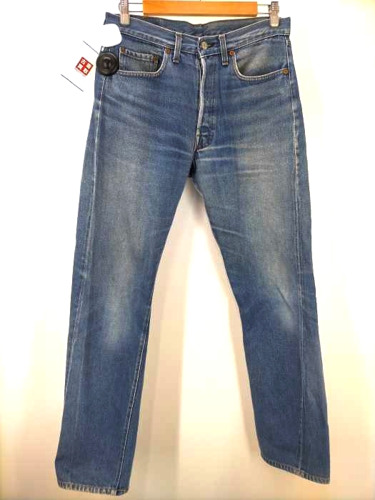 Levis(リーバイス) 80S USA製 501 赤耳モデル デニム 555刻印 バレンシア工場 85年製 スモールe 鉄リベット セルビッチ ヒゲ メンズ  W30L36