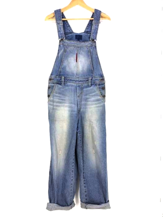 ユーズドフルギ USED古着 e.v.e evogse basic jeans デニムオーバーオール メンズ 表記無
