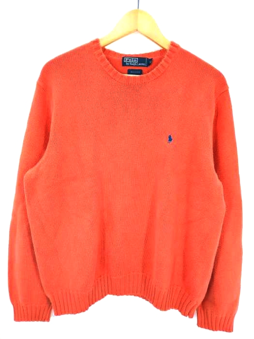 ポロバイラルフローレン Polo by RALPH LAUREN ポニー刺しゅう コットンニット メンズ import：XL