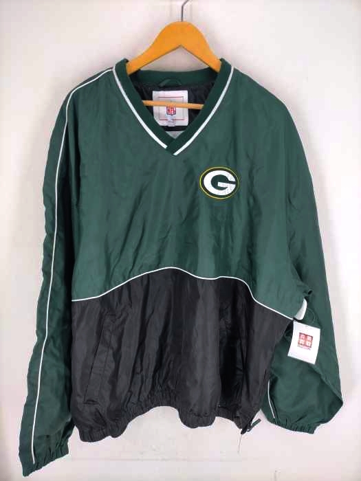 エヌエフエル NFL 90S NFL PACKERS ワッペン付き ナイロンプルオーバー メンズ  2XL