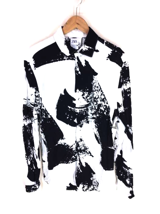 ZARA(ザラ) 総柄 レーヨンシャツ レディース トップス カジュアルシャツ