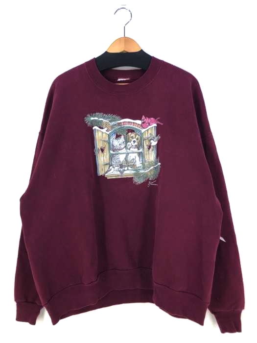 USED古着(ユーズドフルギ) アニマルプリントクルーネックスウェット レディース  表記無