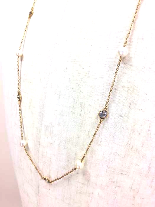 Plus Vendome(プラスヴァンドーム) パール調 デザイン ネックレス レディース 表記無