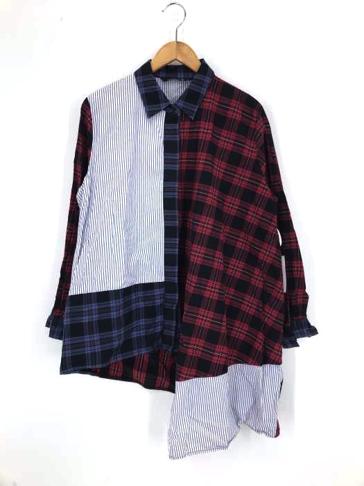 ZARA WOMAN(ザラ ウーマン) ドッキングデザインシャツ レディース import:L