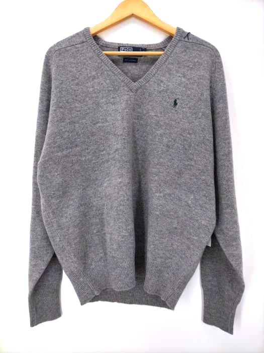Polo by RALPH LAUREN(ポロバイラルフローレン) Vネック LAMBSWOOL ニット メンズ import：L