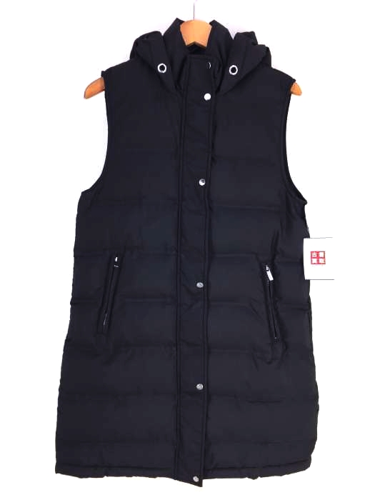 ZARA(ザラ) フーデッド中綿ロングベスト レディース  XS