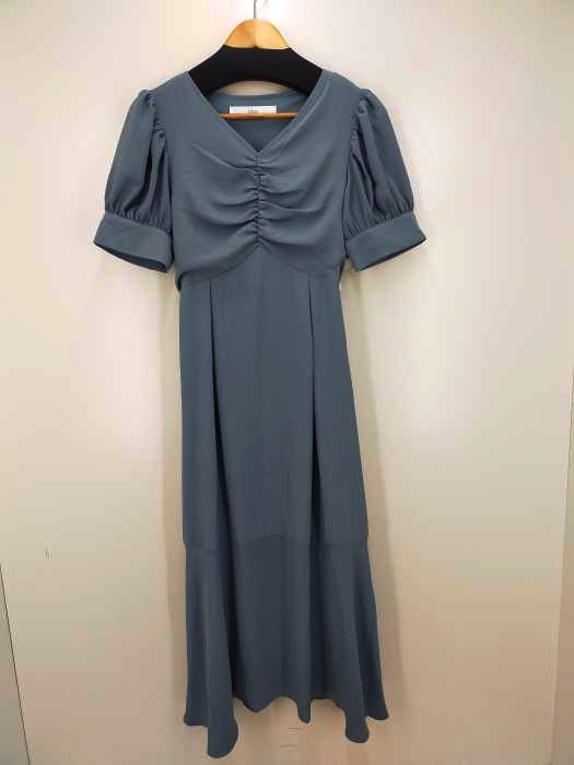 tocco closet(トッコクローゼット) ウエストりぼん付きフロントシャーリングワンピース レディース JPN：M