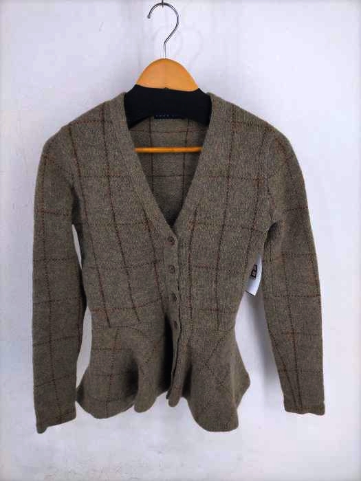 RALPH LAUREN(ラルフローレン) チェックペプラムカーディガン レディース JPN：M