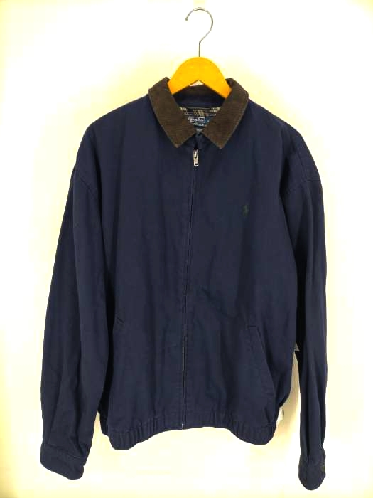 ポロバイラルフローレン Polo by RALPH LAUREN 襟コーデュロイ裏地チェックスイングトップジャケット メンズ import：L