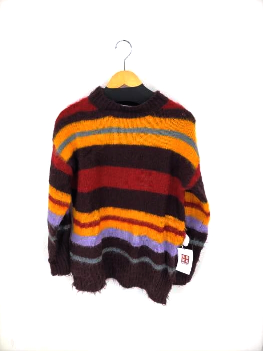 ユーズドフルギ USED古着 {{THE FAB CLUB}}COLOR BORDER SWEATER ウール マルチボーダーニット レディース 表記無