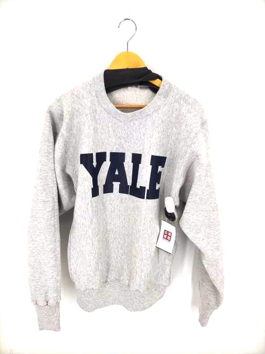 ユーズドフルギ USED古着 USA製 SPORT WEAVE YALE ラバープリント クルーネックスウェット メンズ import：L
