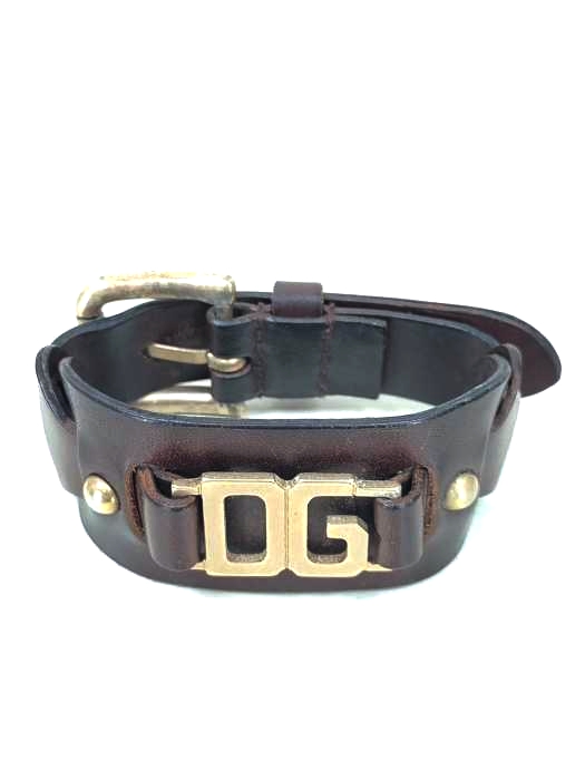 ドルチェアンドガッバーナ DOLCE&GABBANA DGロゴ レザーブレスレット メンズ 表記無