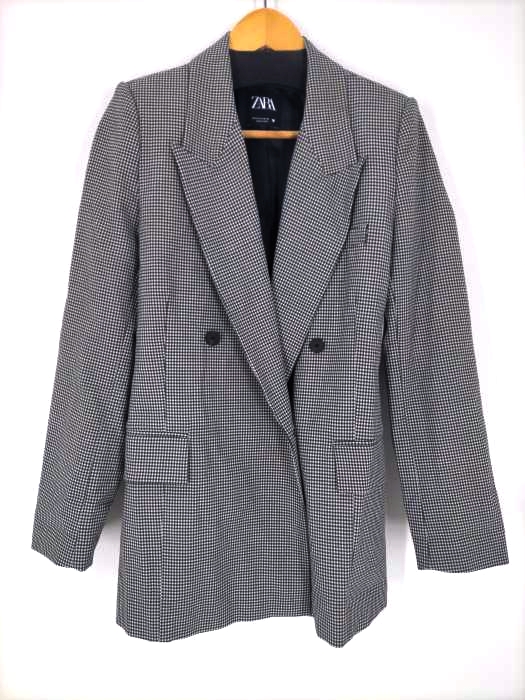 ザラ ZARA テーラードチェックジャケット レディース  S