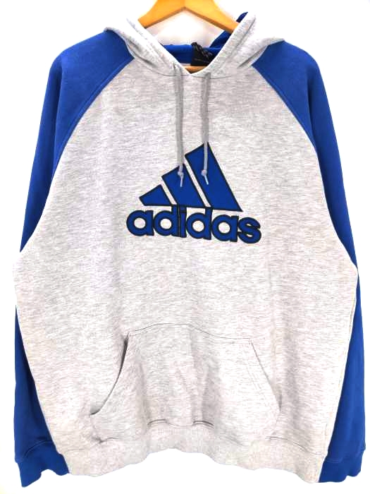 アディダス adidas ビッグロゴラグランパーカー メンズ  2XL