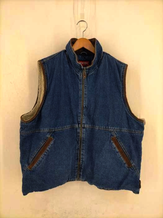ラングラー Wrangler 90s HERO コーデュロイパイピング 内ボアデニムベスト メンズ  2XL