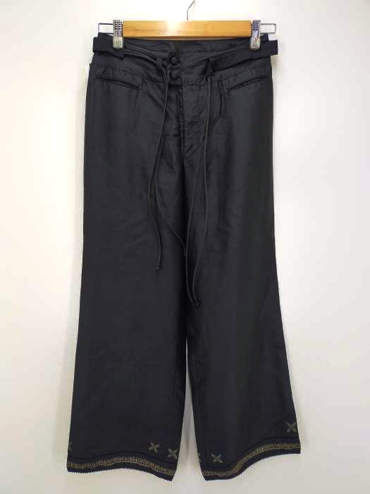 ISSEY MIYAKE HaaT(イッセイミヤケハート) ハシゴレース ドローコード シルク イージーパンツ レディース JPN：1