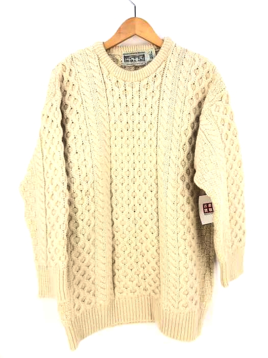 アナンセーターマーケット ARAN SWEATER MARKET ウールケーブル網ニット メンズ JPN：L