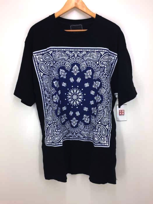 unrelaxing(アンリラクシング) ビッグシルエットドロップショルダーバンダナドッキングTシャツ メンズ 表記無