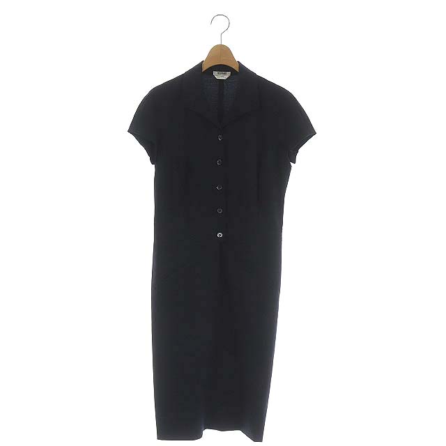 MOSCHINO CHEAP&CHIC(モスキーノ チープアンドシック) モスキーノチープアンドシック MOSCHINO CHEAP AND CHIC シャツワンピース 半袖 ロング タイト I42 紺 ネイビー /CM レディース レディース  I42（日本サイズM相当）