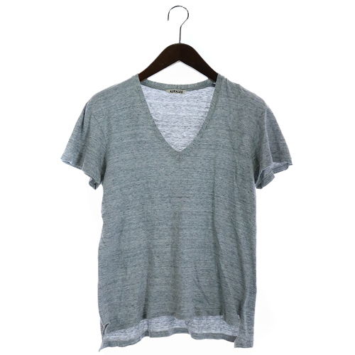 AURALEE(オーラリー) Tシャツ カットソー Vネック 半袖 1 S グレー /SR3 メンズ  1(S相当）