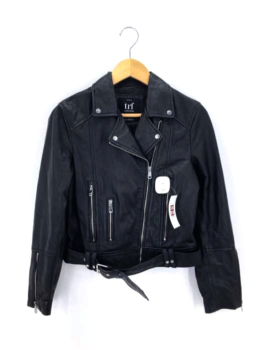 ZARA TRF(ザラティーアールエフ) シープスキン ライダースジャケット レディース import:M