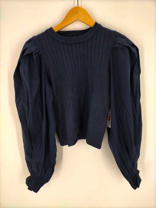 rienda(リエンダ) Shirt SLV Combi KNIT TOP レディース  FREE