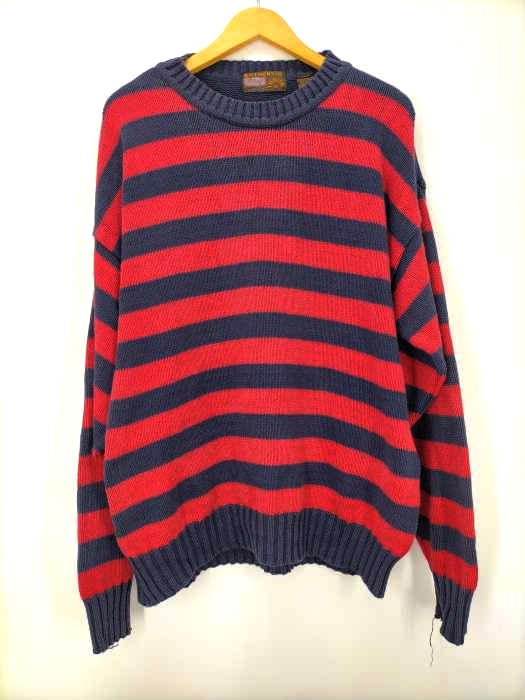 ISSUE(イシュー) USA製 ボーダーコットンニット メンズ import：XL