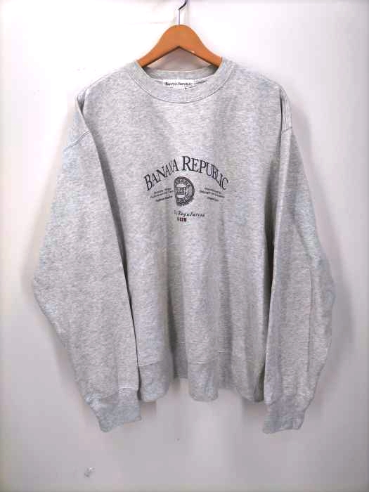 BANANA REPUBLIC(バナナリパブリック) 90S ロゴプリント クルーネックスウェット メンズ JPN：L
