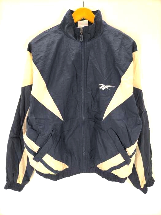 リーボック Reebok バックベクターロゴ ナイロンジャケット メンズ import：M