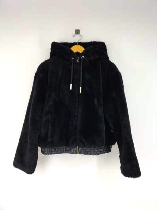 ザラ ZARA ファーフーデッドブルゾン レディース  USA L