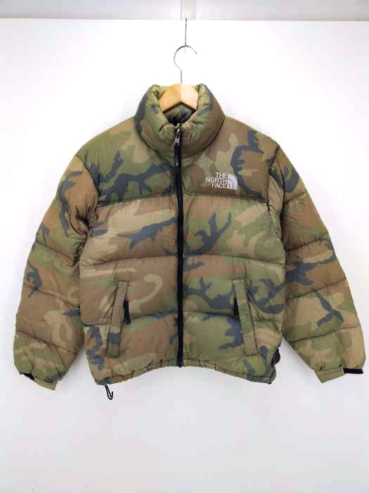 ザノースフェイス THE NORTH FACE カモ 迷彩 ヌプシダウンジャケット メンズ JPN：S