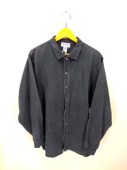 ユーズドフルギ USED古着 {{EzzE WERA}}  90S カナダ製 CORD COTTON COLLECTION ロングスリーブシャツ メンズ  L