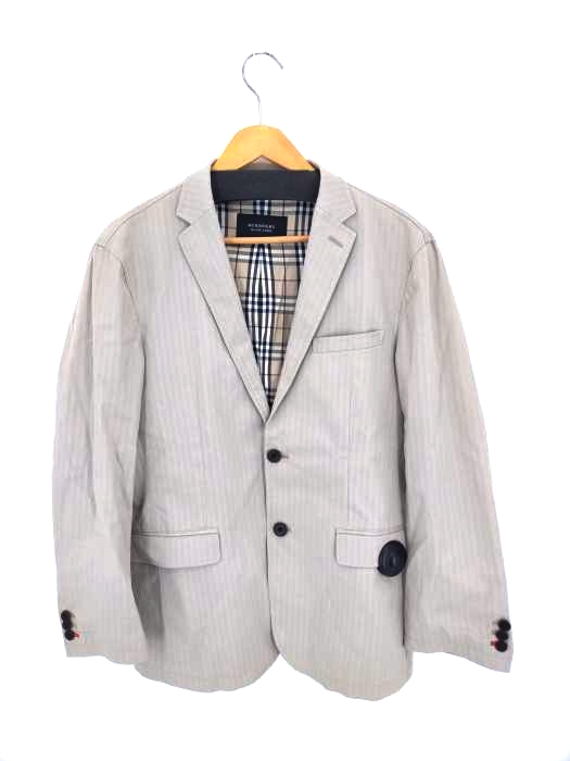 バーバリーブラックレーベル BURBERRY BLACK LABEL 裏地ノバチェック ヘリンボーン 2Bテーラードジャケット 総裏 メンズ import：M